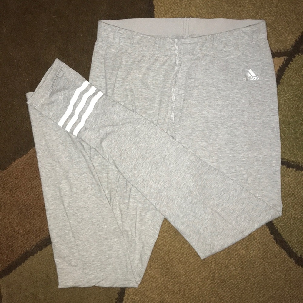 Adidas Heather Gray Play Leggings